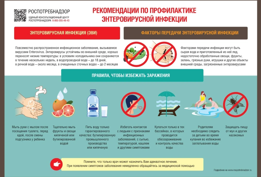 ❗Роспотребнадзор информирует  ⚠️Важно: специфической вакцины против энтеровирусных инфе...