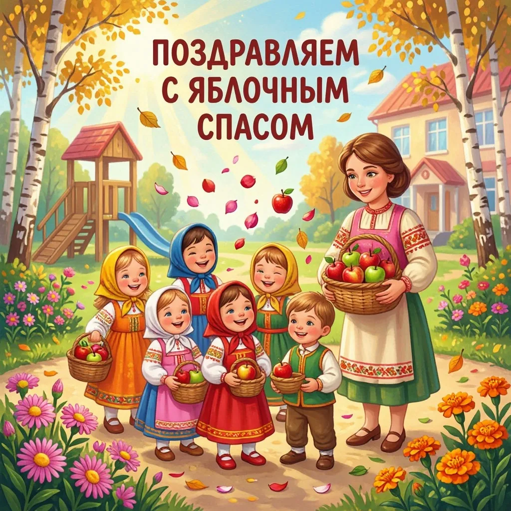 Праздник Яблочный Спас наши ребята из младшей группы отметили весело и творчески! 🎉🍎