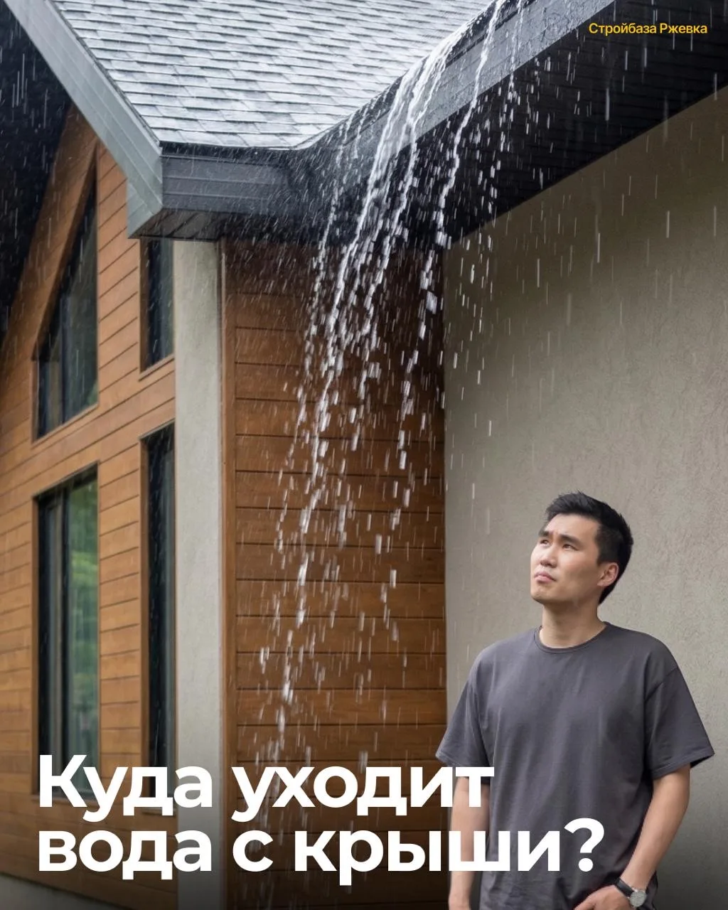 Крыша есть. А вода куда уходит? 🤔