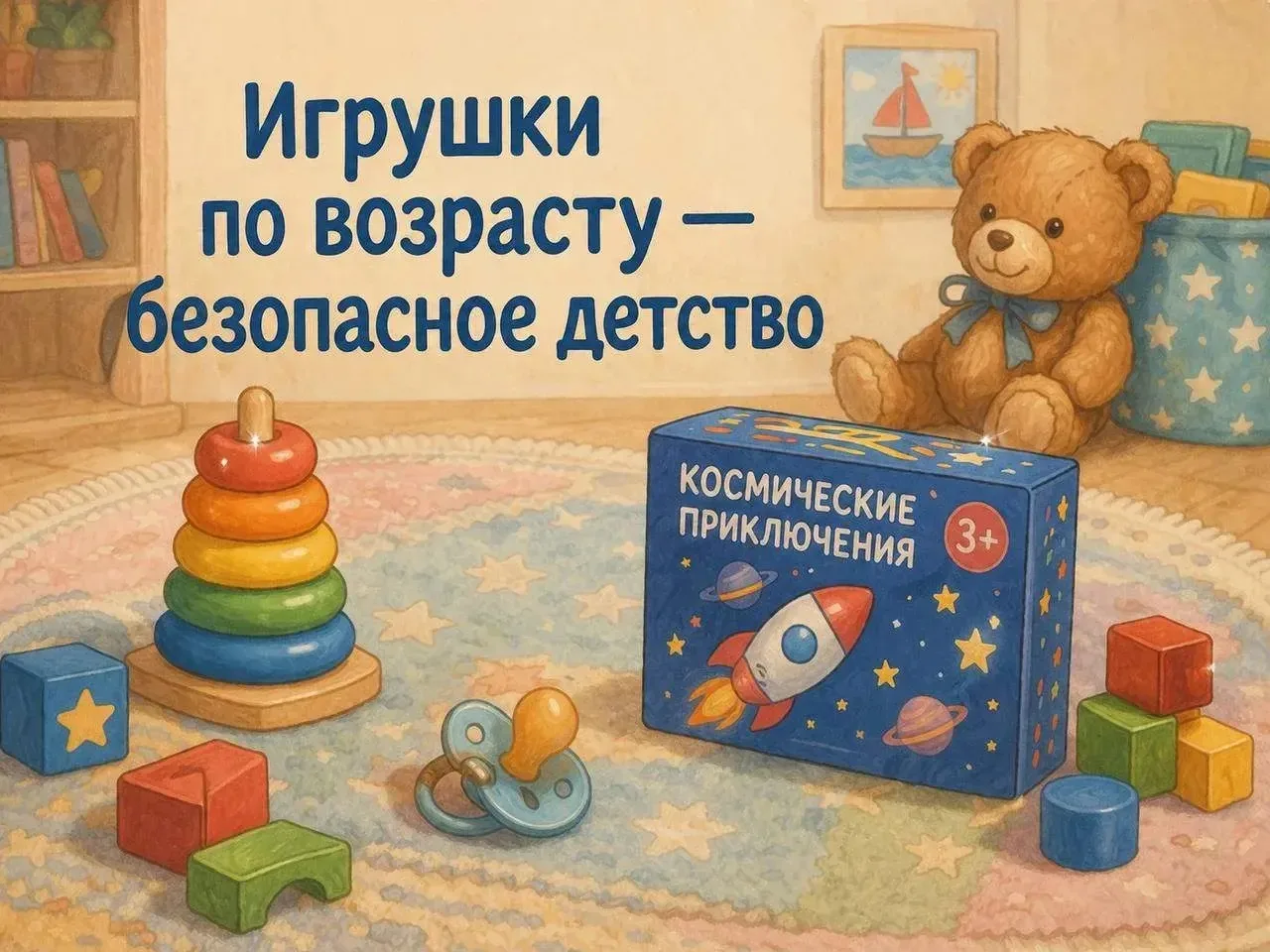 🧸 Игрушки должны соответствовать возрасту ребенка

Выбирая игрушку, важно обращать внимание не толь