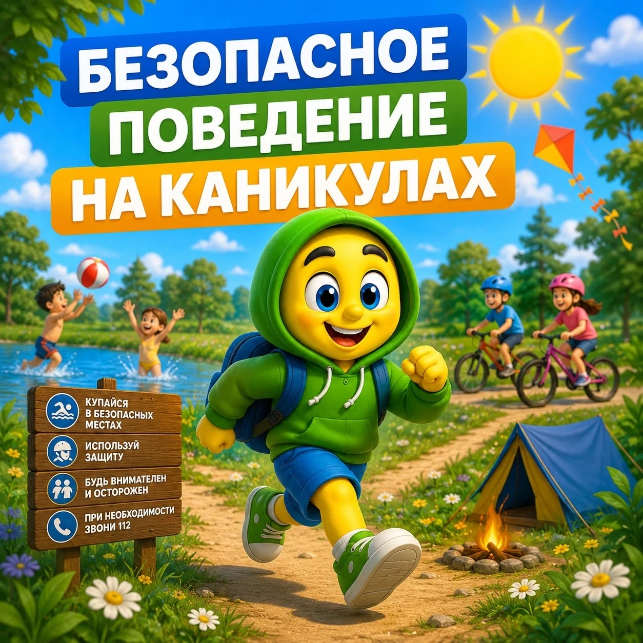 Безопасность детей-забота взрослых! 
 
В период летних каникул дети разных возрастов зачастую остают