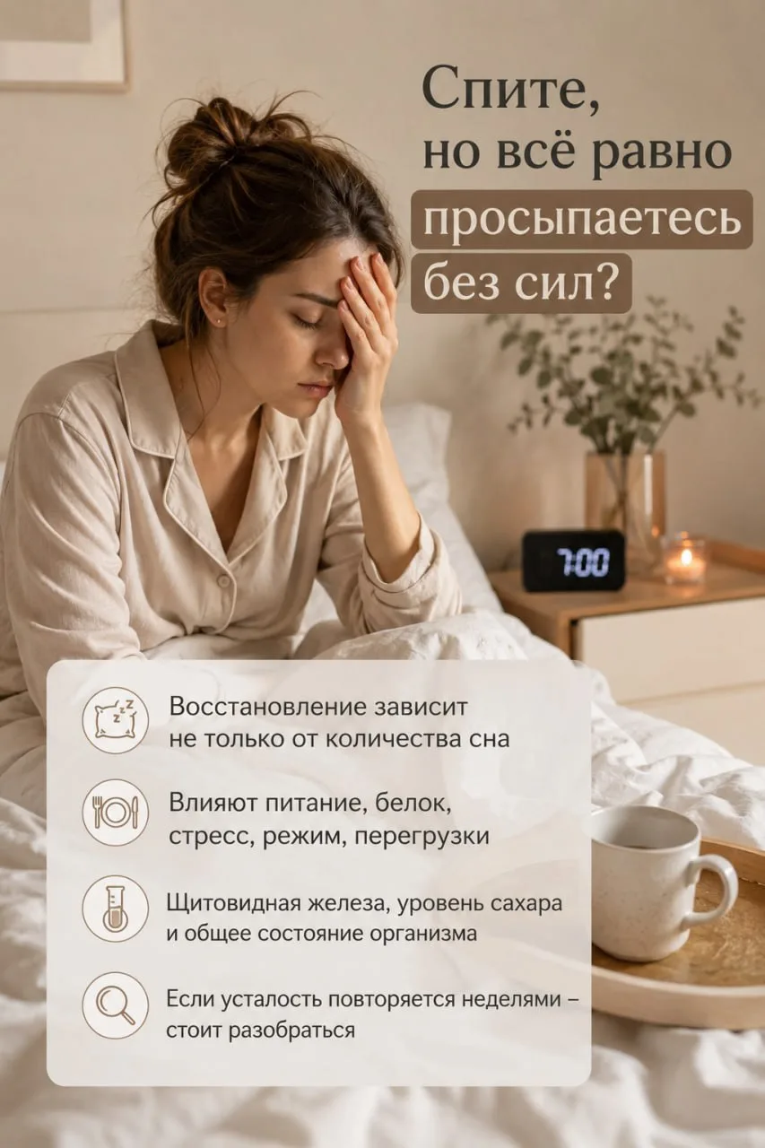 Спите, но всё равно просыпаетесь без сил?