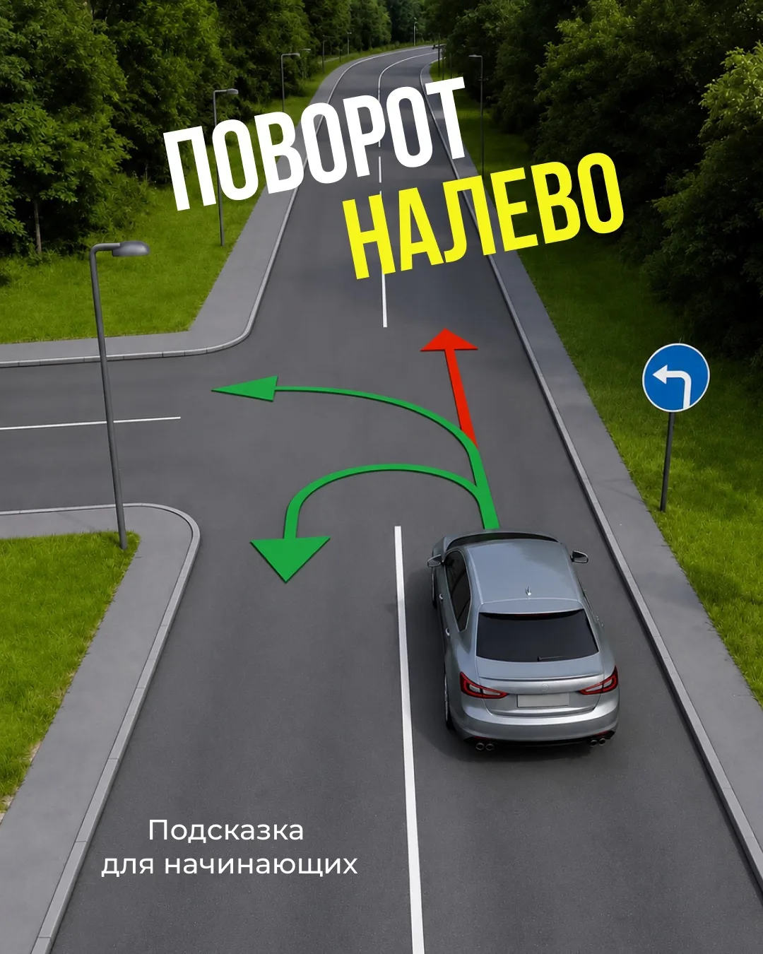 🚦 ЛЕВЫЙ ПОВОРОТ: КОГО ПРОПУСКАТЬ? РАЗБИРАЕМ В КАРУСЕЛИ 👆🏽