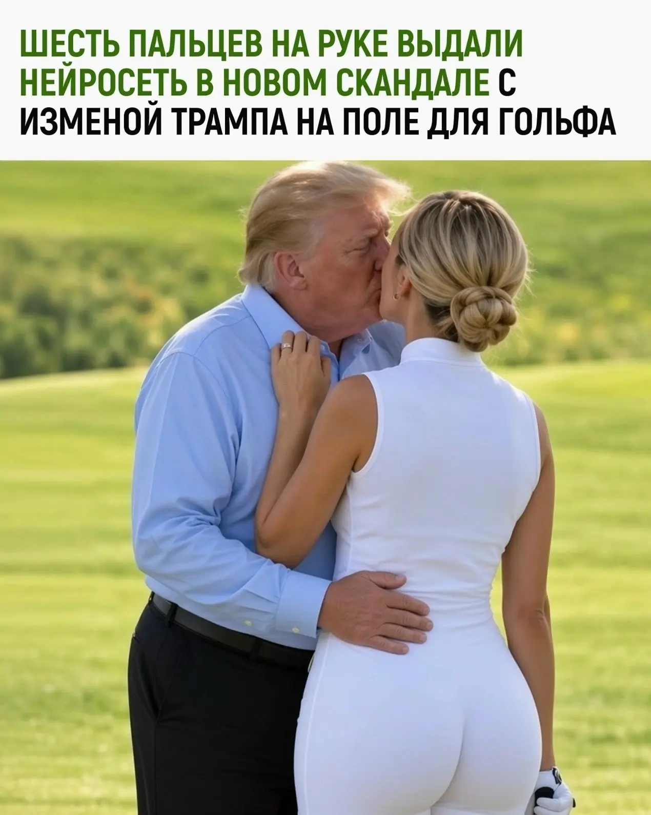 Сеть взбудоражил снимок с «сенсационной изменой» Дональда Трампа, который якобы целует ...
