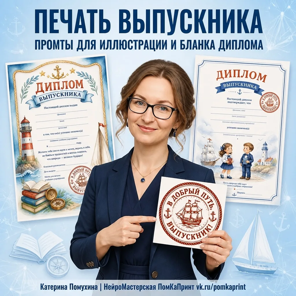 🎓 ПЕЧАТЬ ВЫПУСКНИКА 🎓