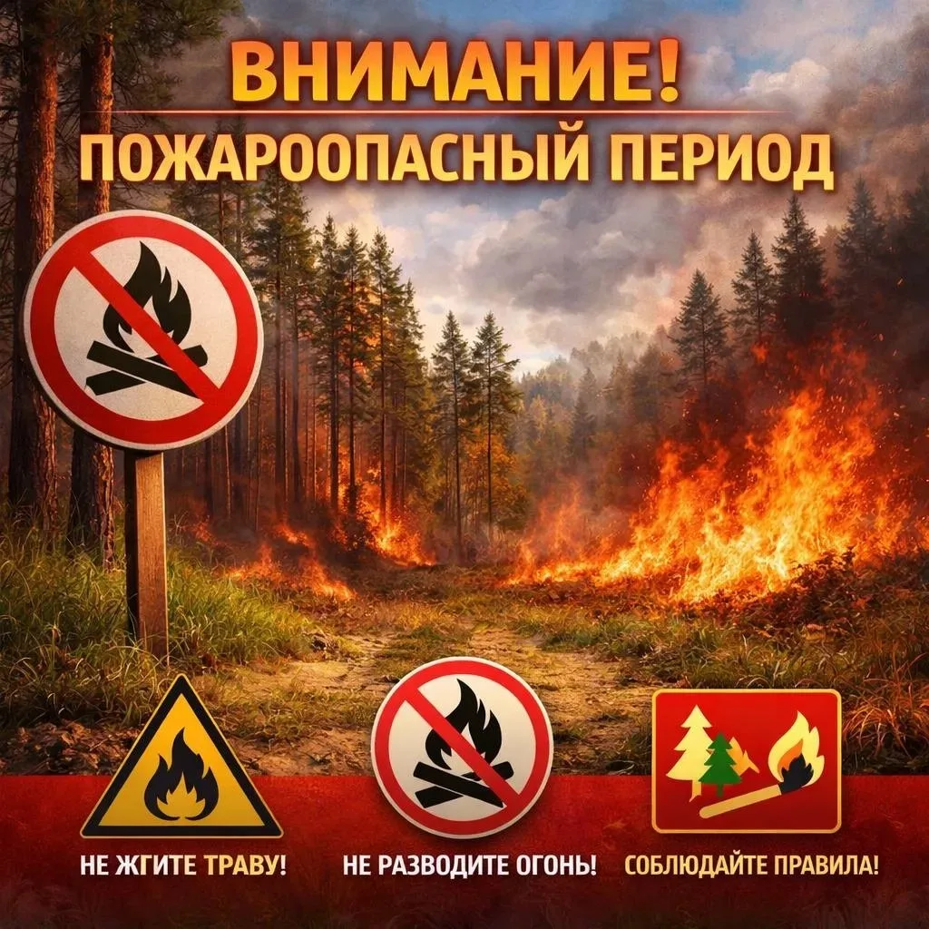 Внимание: 
пожароопасный период 2026!

С наступлением устойчивой теплой погоды в большинстве регионо