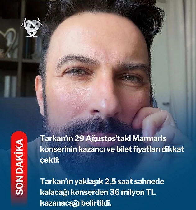 Концерт Таркана в Мармарисе 29 августа до сих пор привлекает внимание