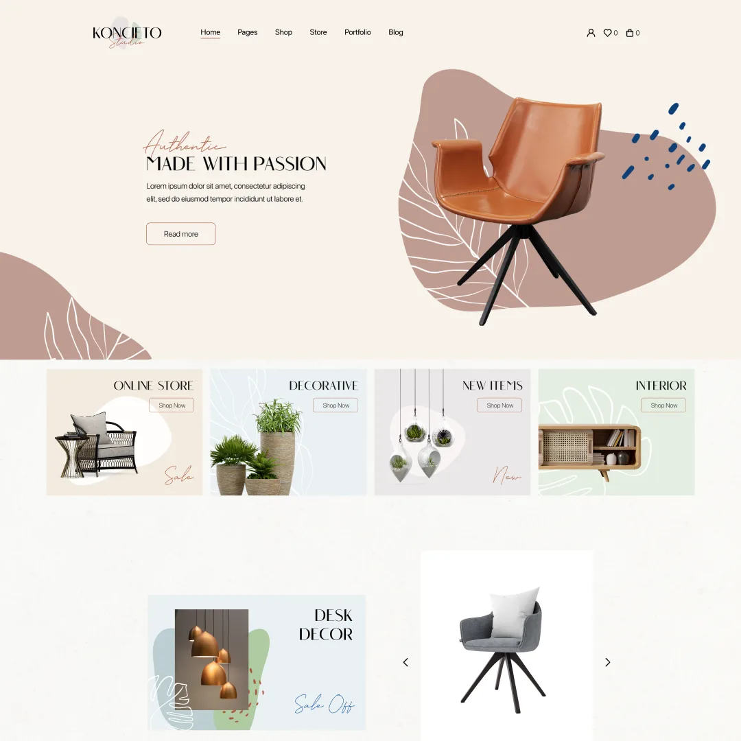 Landing page - Студия интерьера