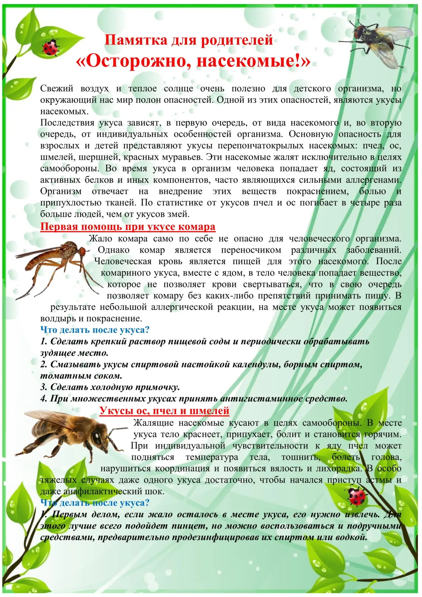 ❗️Памятка для родителей