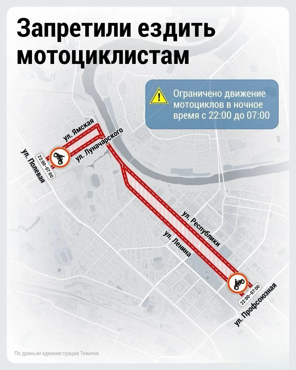 В Тюмени появилась новая дорожная камера, которая фиксирует мотоциклистов в центре города.