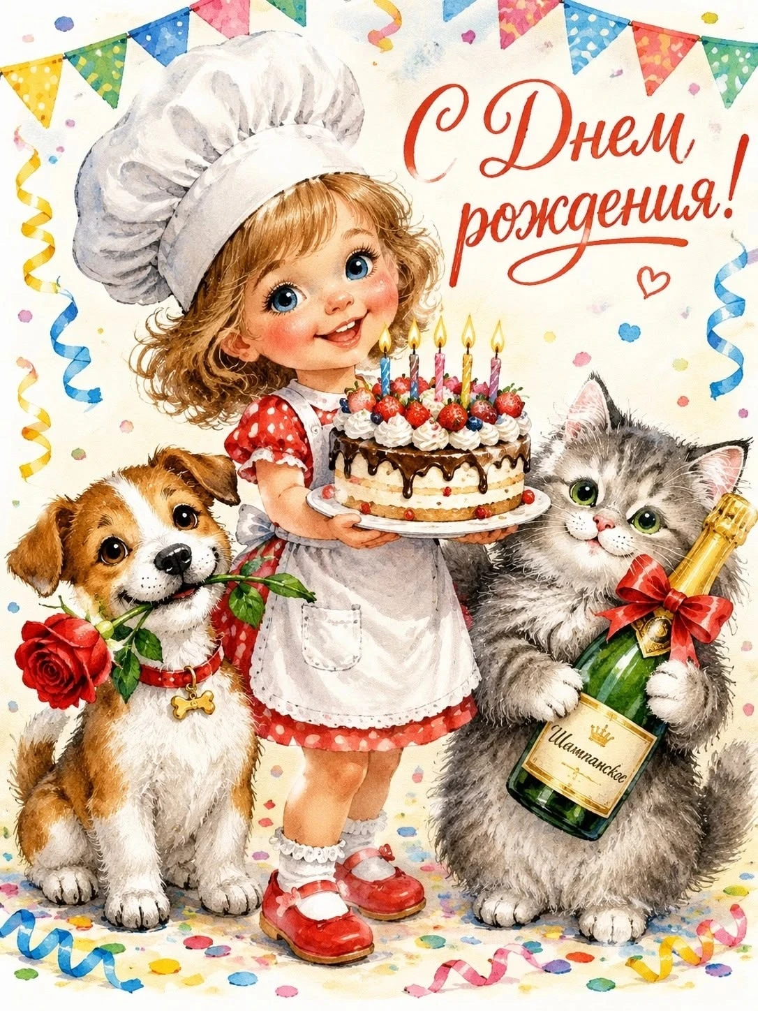 🥰 Оставляйте реакции, если понравилась открытка и делитесь с близкими ❤️