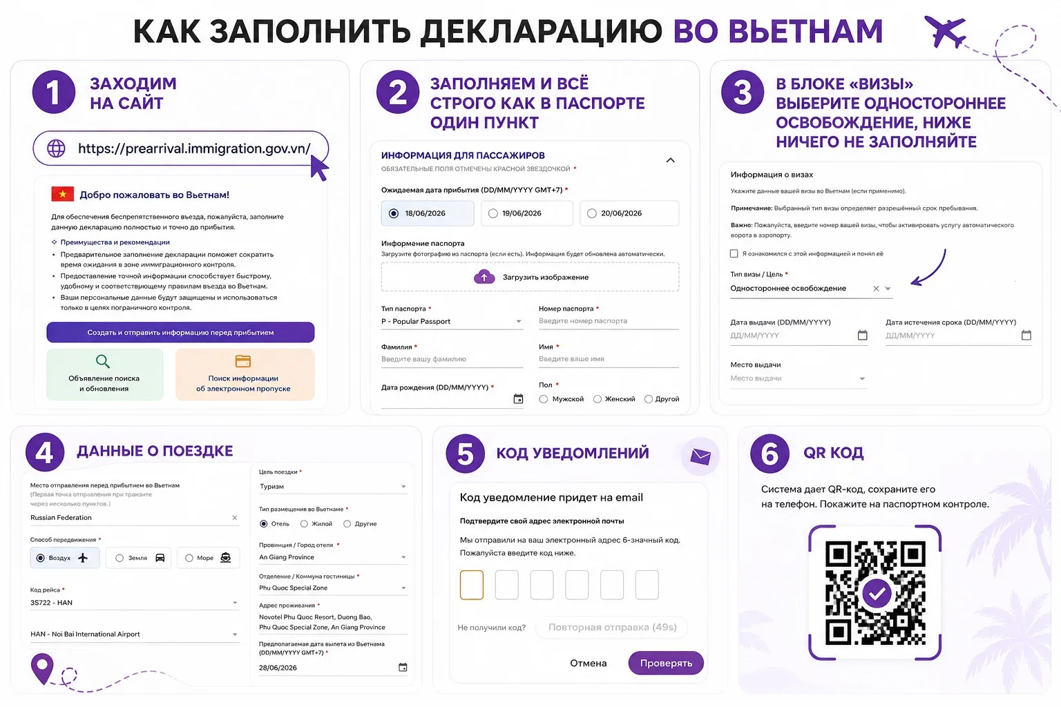 🚨 ВАЖНО! С 22 июня вводится обязательная Arrival Card для въезда во Вьетнам

Если ваш вылет во Вьет