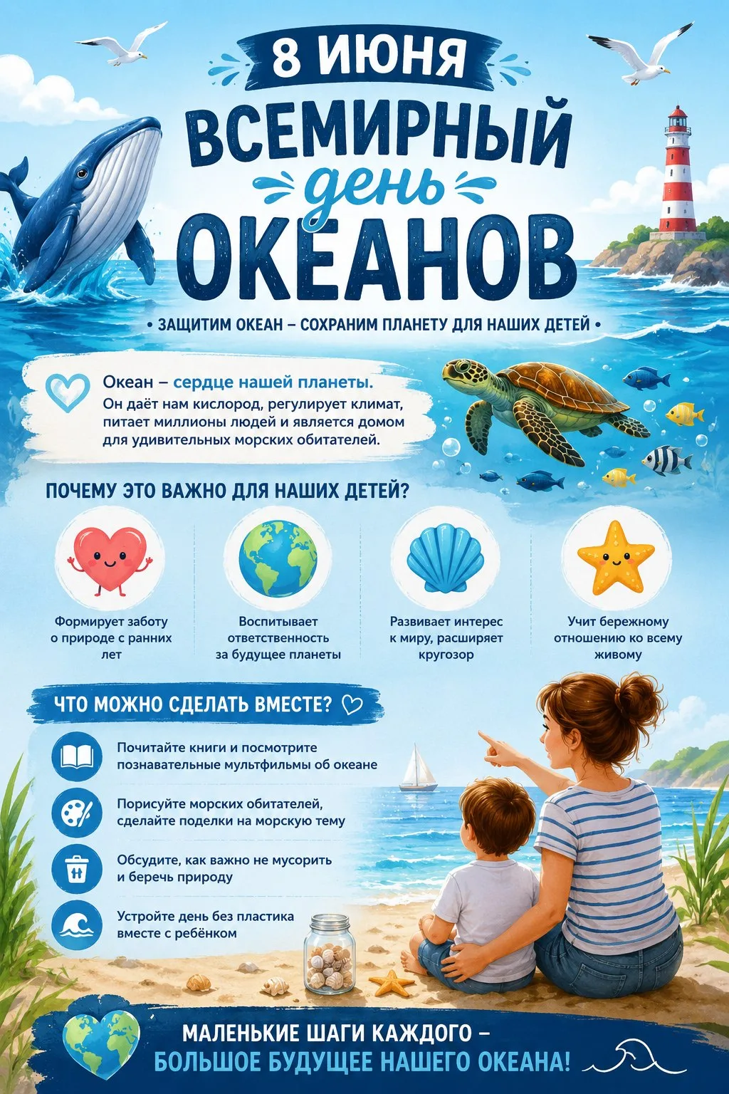 🌊🐳Сегодня, 8 июня, отмечается Всемирный день океанов. Это повод вспомнить, насколько ...