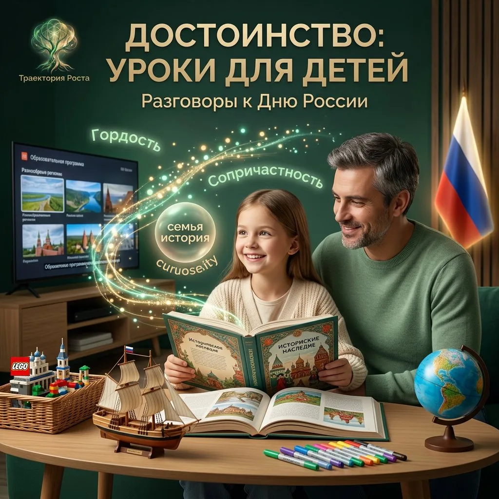 🟢⬆️ 12 июня — хороший повод поговорить с ребёнком о том, что делает человека достойным

День России