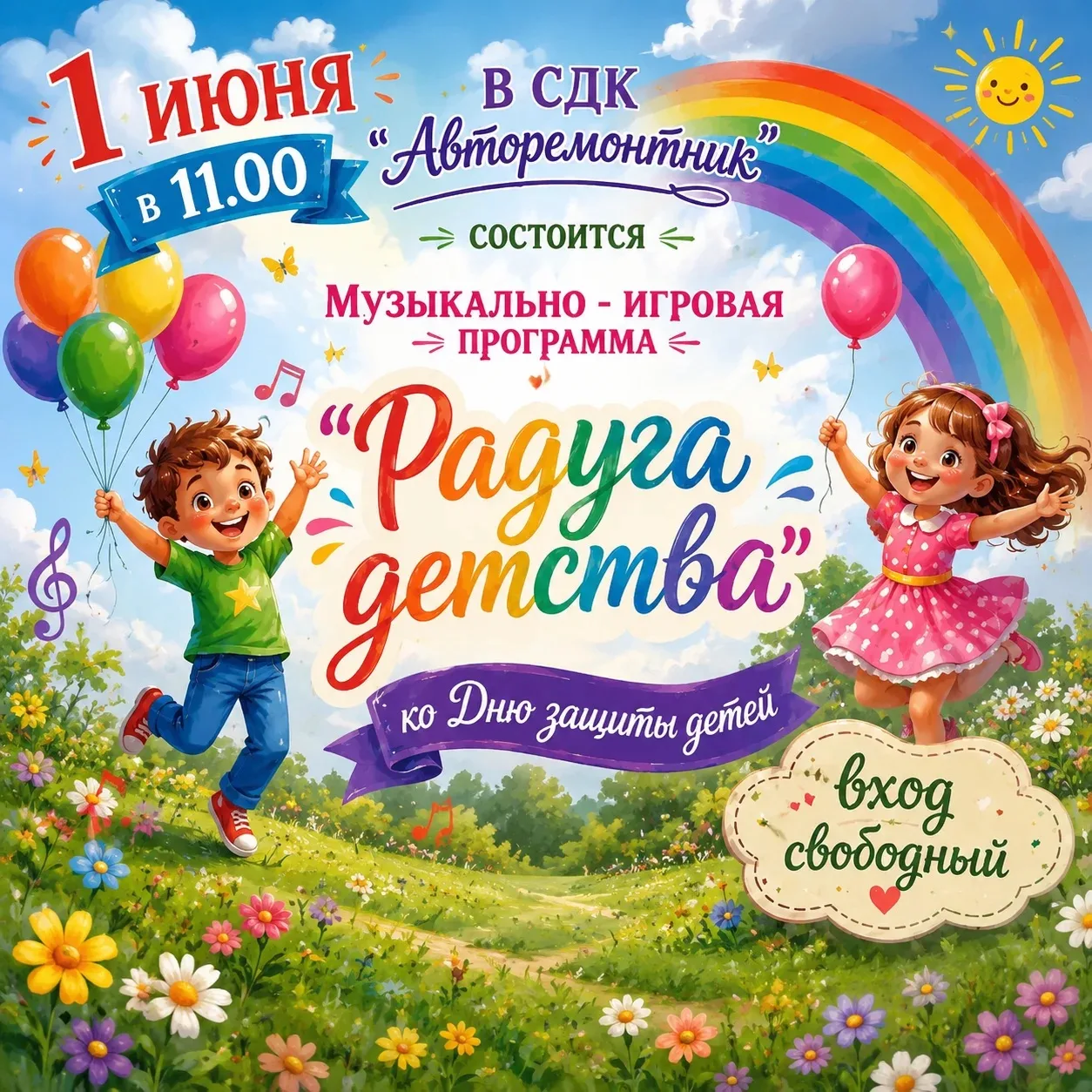 Дорогие родители! Приглашаем вас и ваших деток посетить музыкально-игровую программу, п...