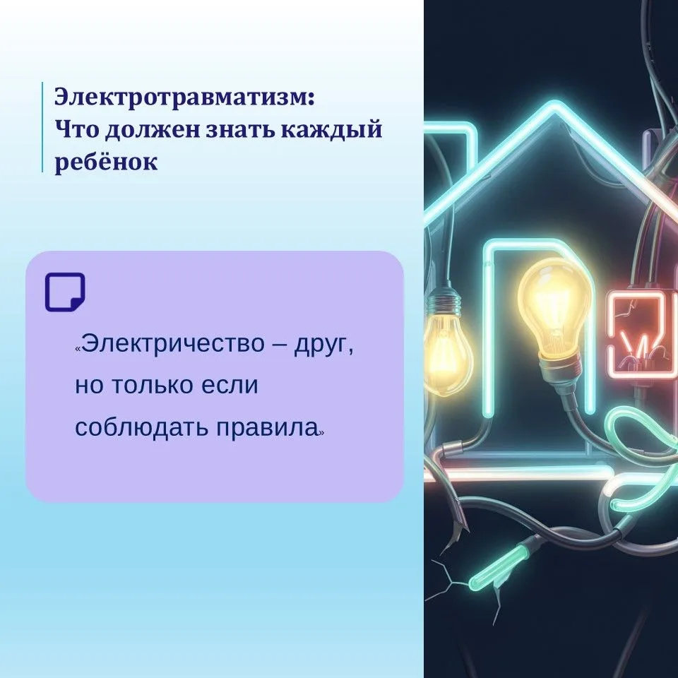 Расскажите детям об опасности электричества!