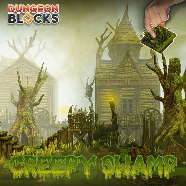 Набор для 3D-печати The Creepy Swamp включает более 150 высокодетализированных блоков с...