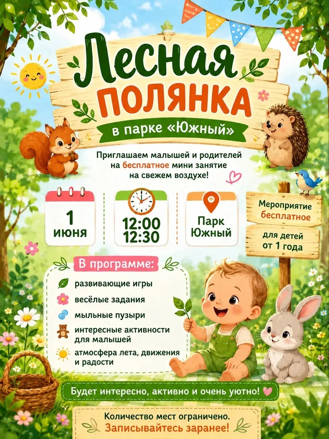 🌿 Лесная полянка в парке «Парк им. Р. Бикбаева» 🌿