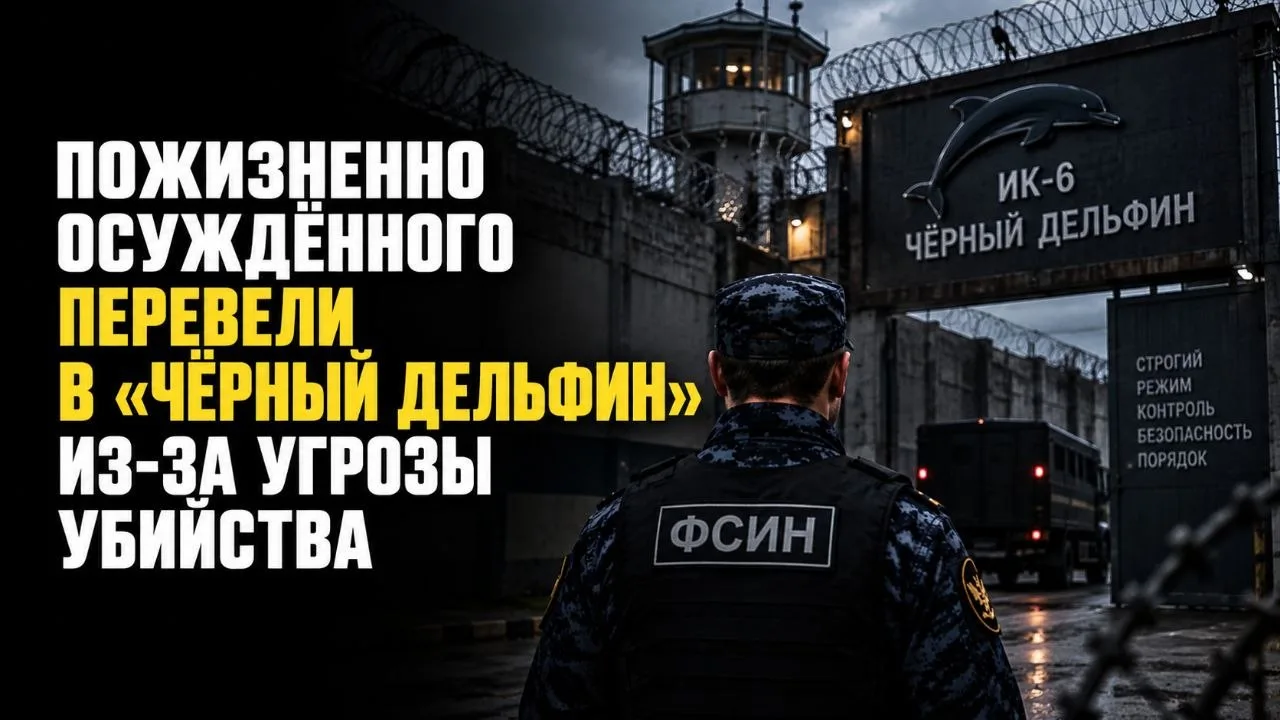 ПОЖИЗНЕННО ОСУЖДЁННОГО ПЕРЕВЕЛИ В «ЧЁРНЫЙ ДЕЛЬФИН» ИЗ-ЗА УГРОЗЫ УБИЙСТВА