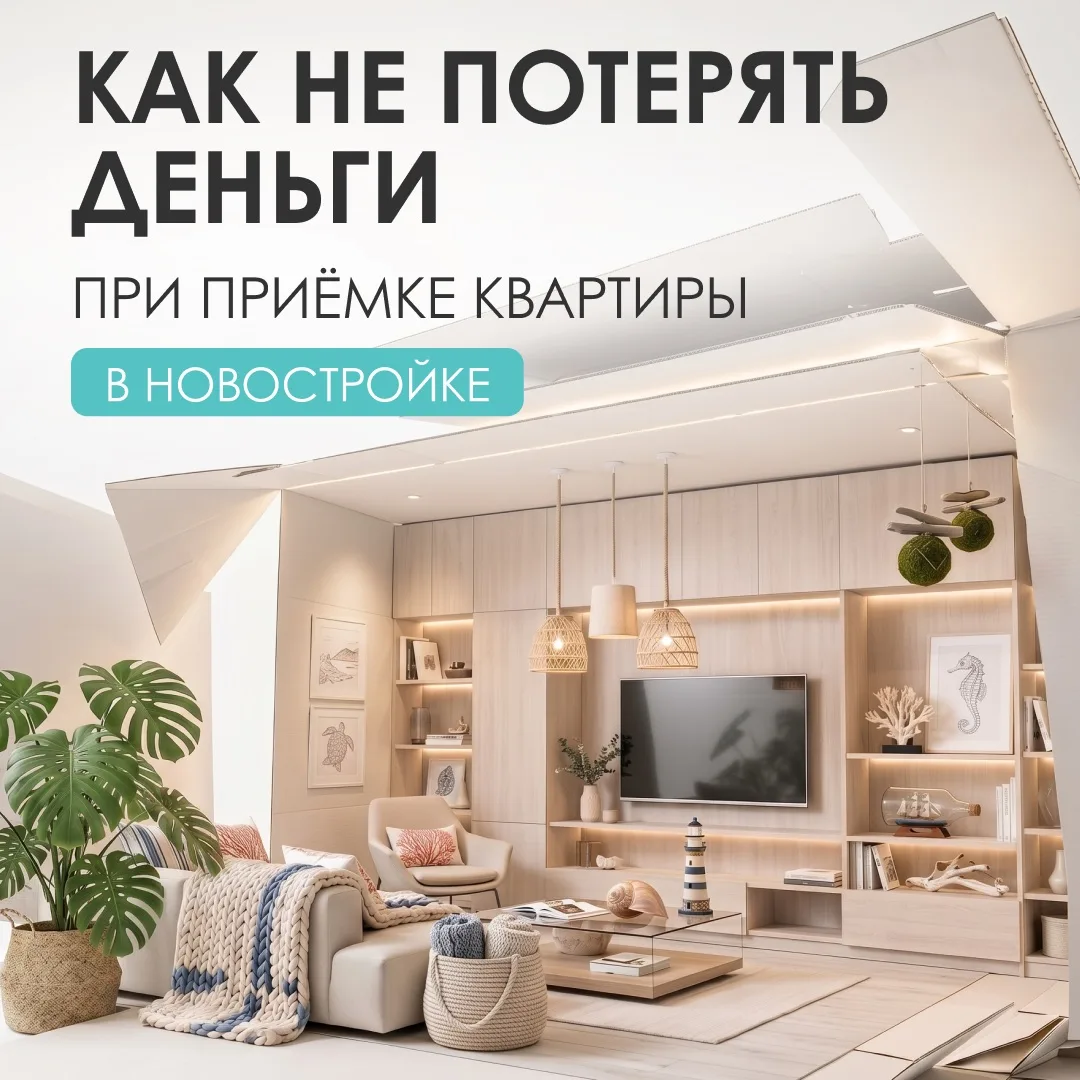 🔖 Чек-лист: как принять квартиру в новостройке, чтобы ничего не переделывать за свой с...