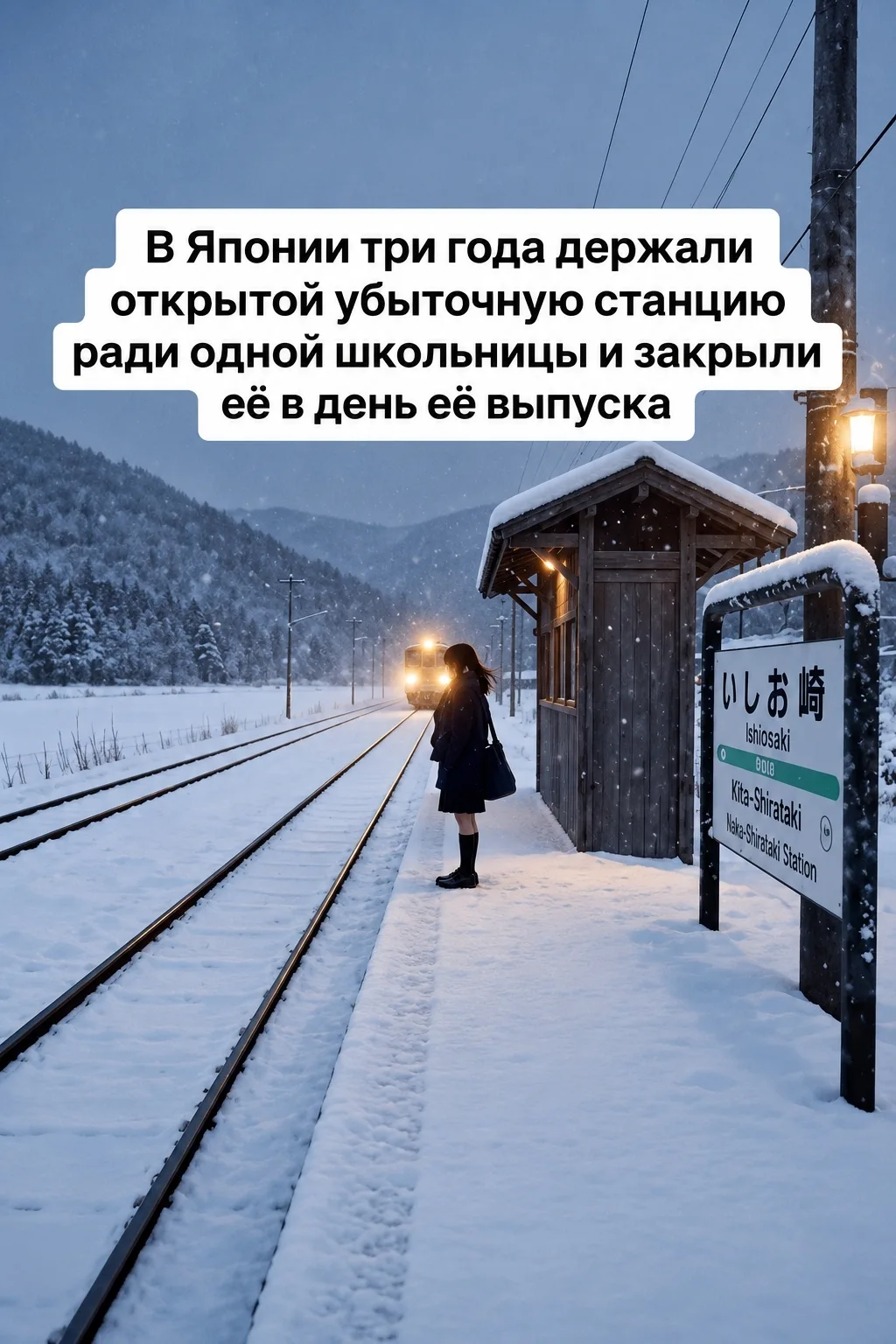 В Японии три года держали открытой убыточную станцию ради одной школьницы, и закрыли ее...
