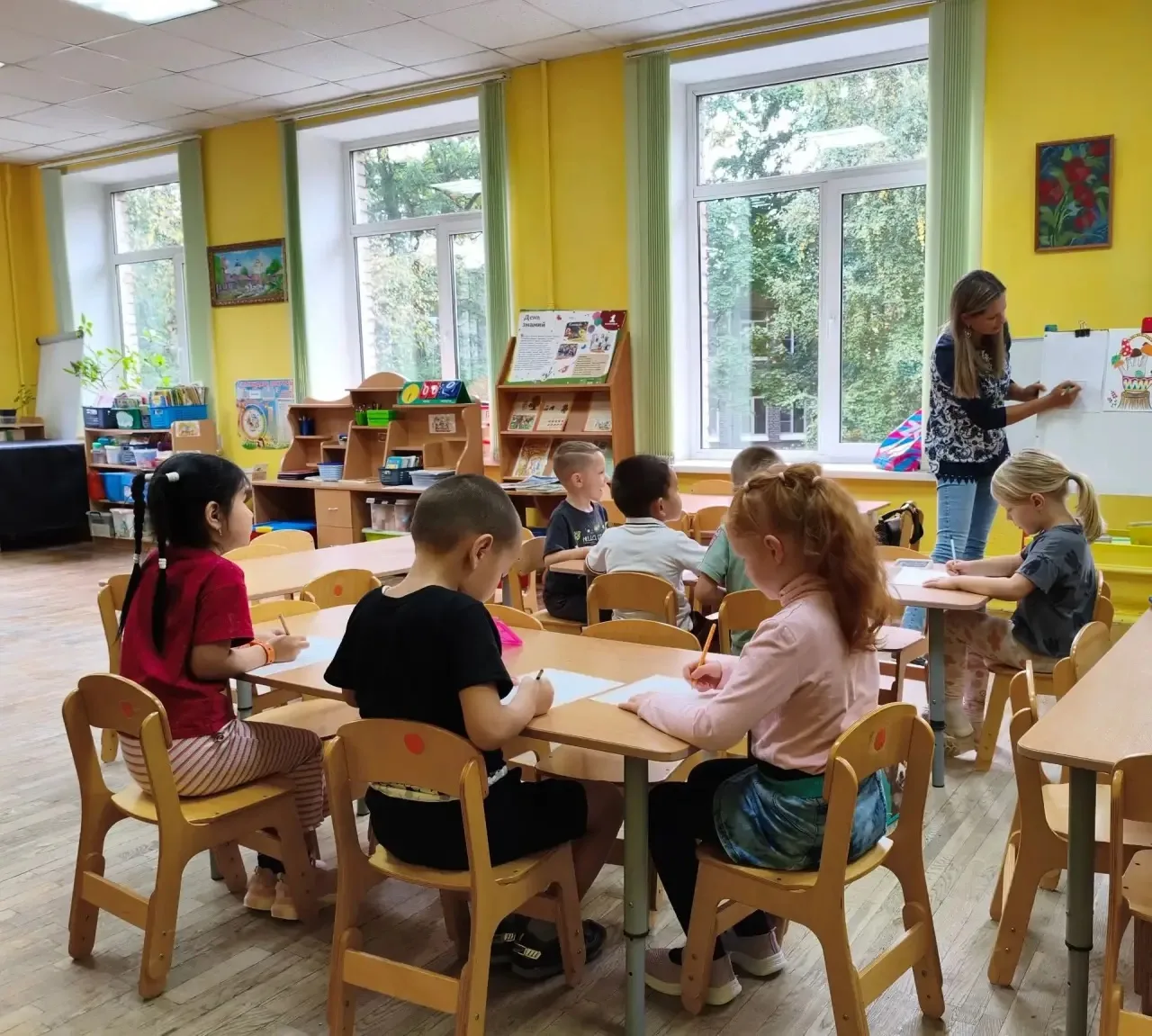 В старшей группе «Любознайки» прошло первое занятие по дополнительной общеразвивающей п...