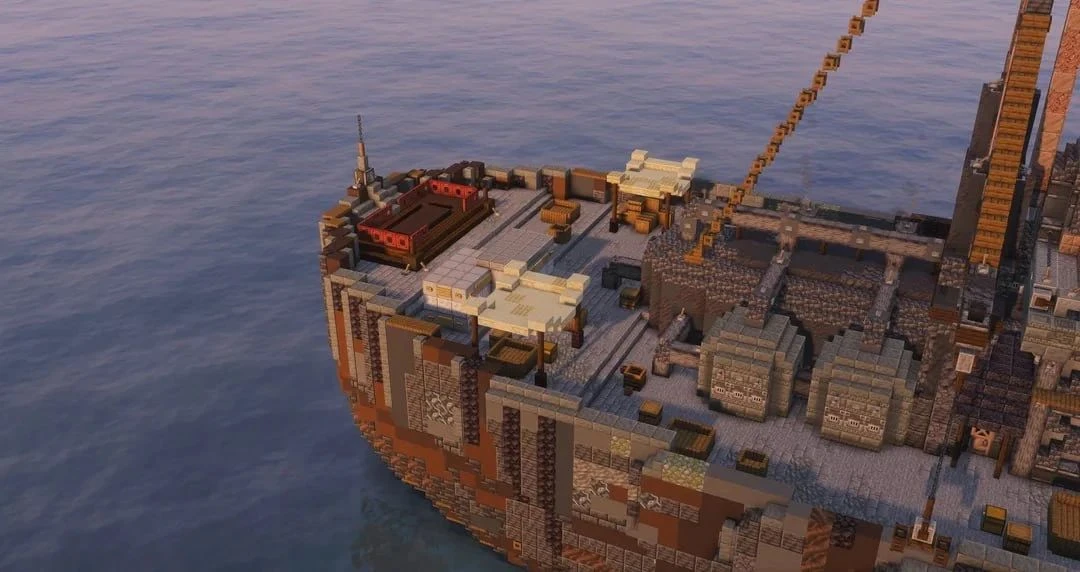 Игрок воссоздал в Minecraft легендарный военный корабль Нации Огня из Аватара. Автор уд...