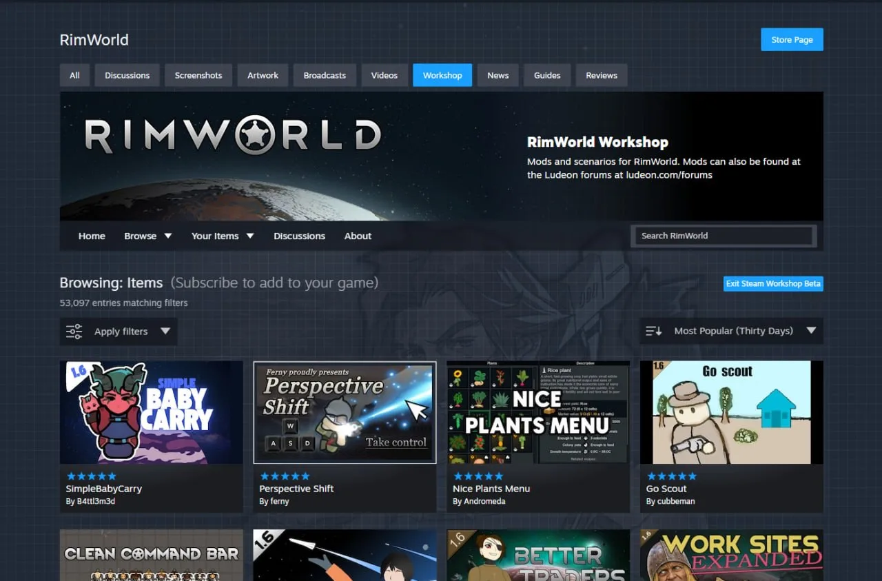 В Steam началось бета-тестирование нового интерфейса мастерской  Valve выпустила крупное обновление 