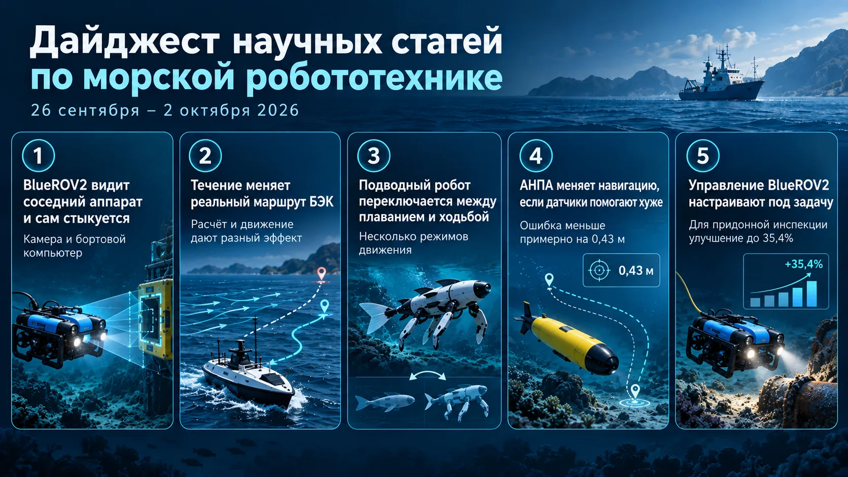 🌊📚 Научный дайджест по морской робототехнике |