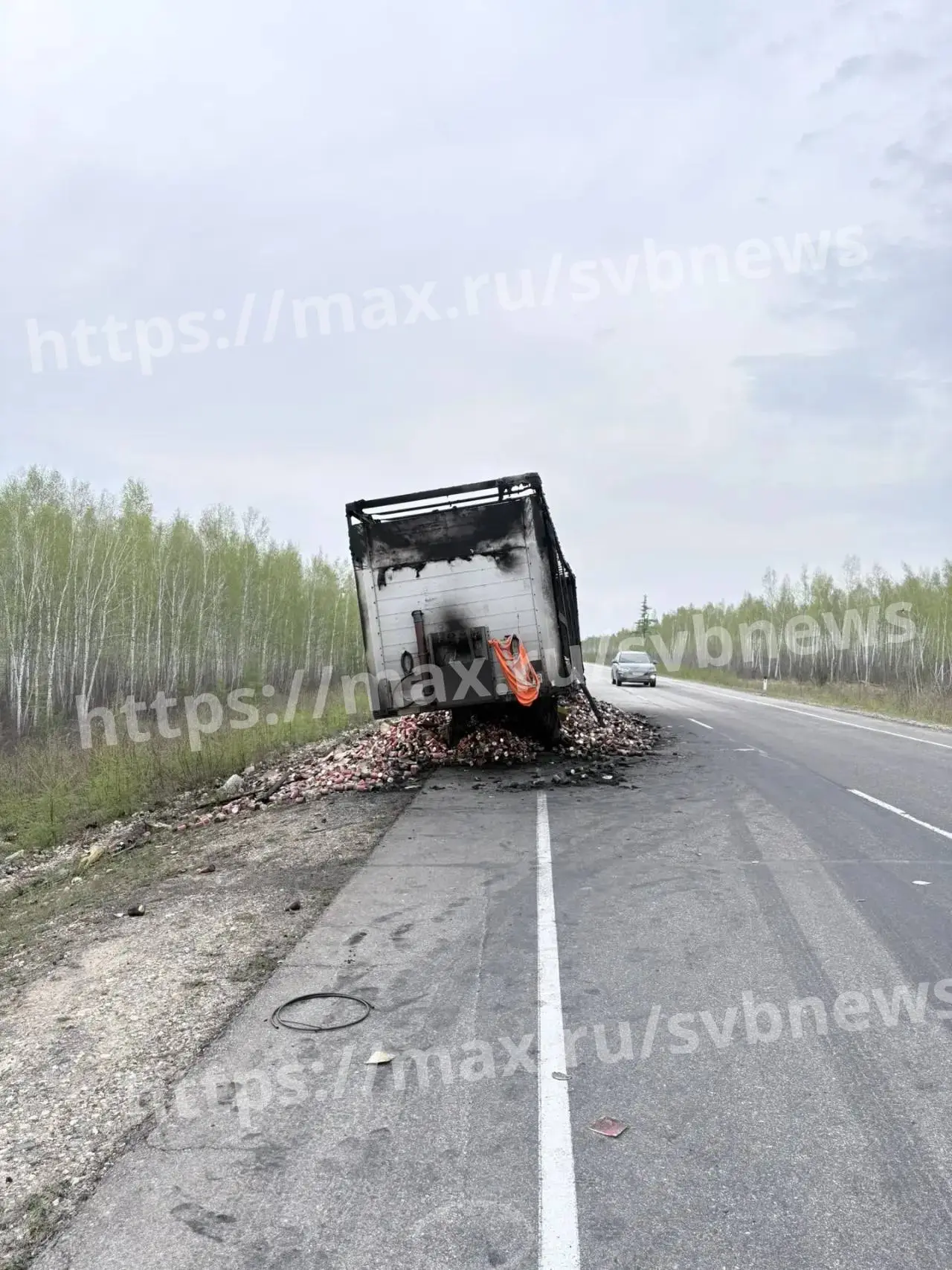На трассе «Амур» в Приамурье сгорел полуприцеп с тушёнкой  На федеральной автодороге «Амур» в Магдаг