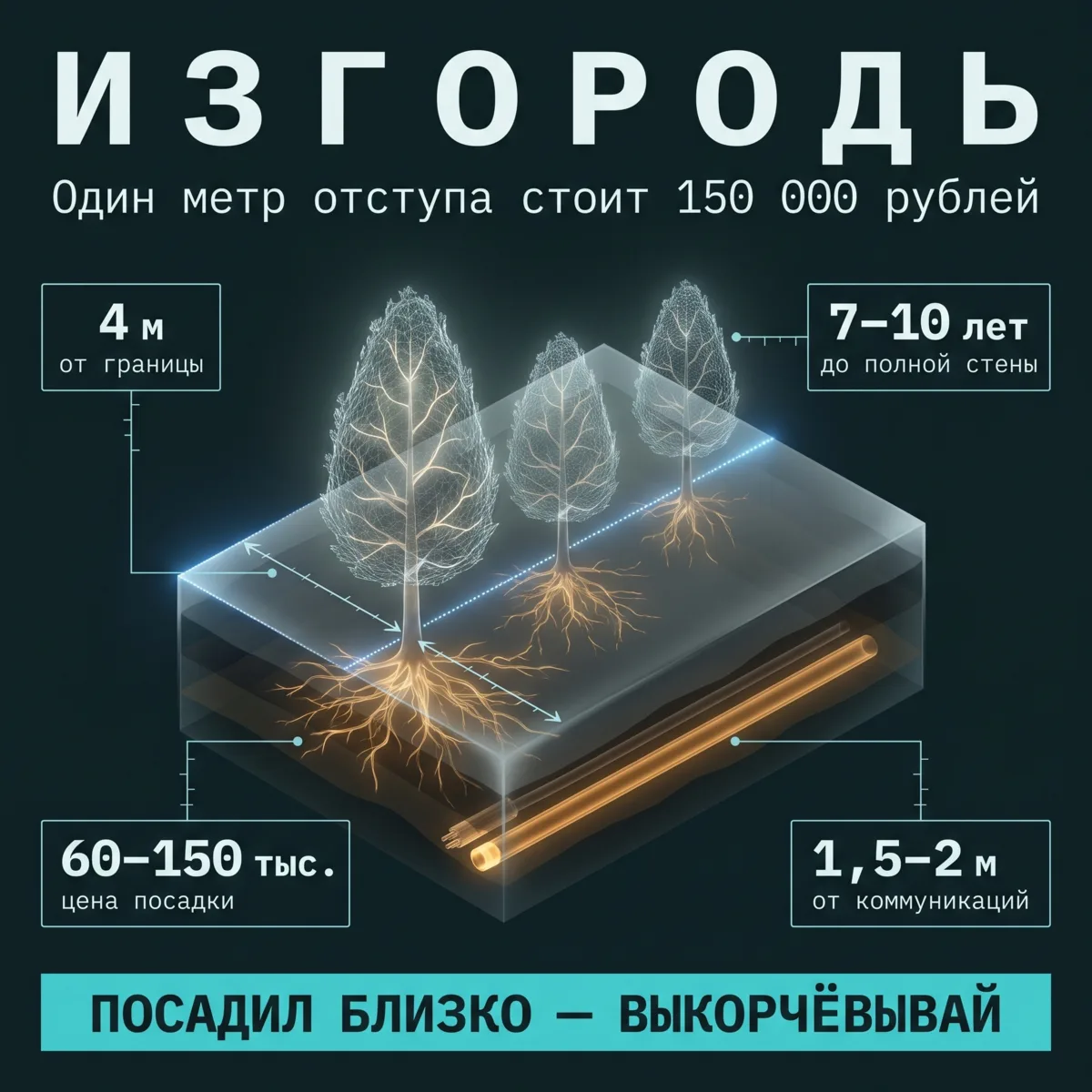 🪵 Живая изгородь вместо забора: правила, о которых не думают