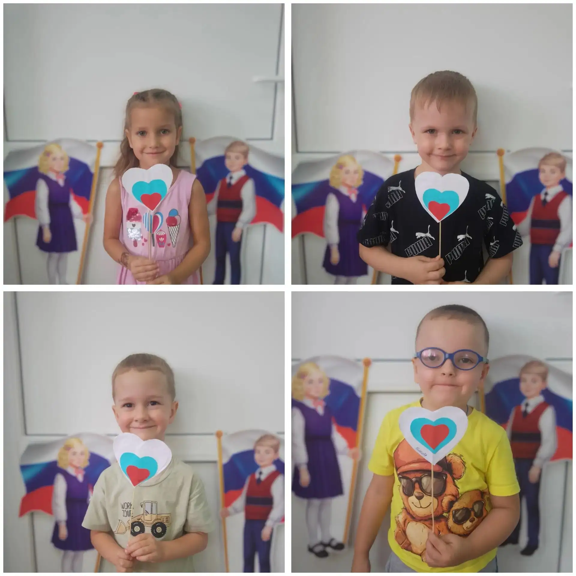 Ребята группы "Ручеёк" готовятся ко Дню флага РФ.