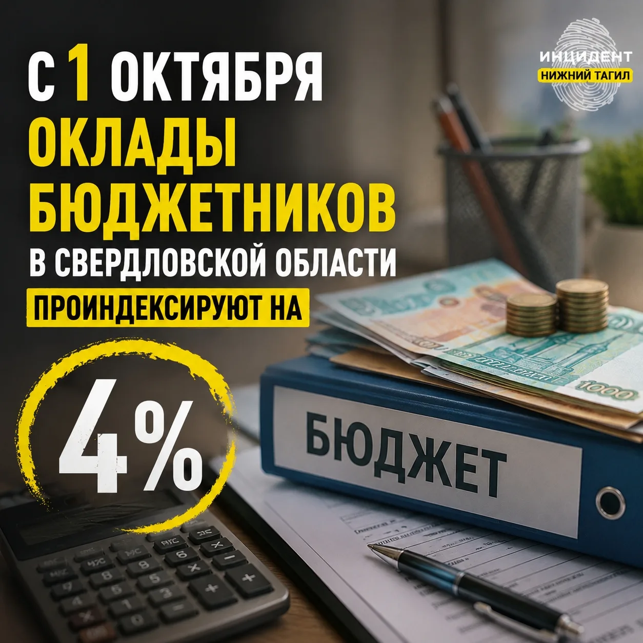 ⭕ С 1 октября оклады бюджетников в Свердловской области проиндексируют на 4%