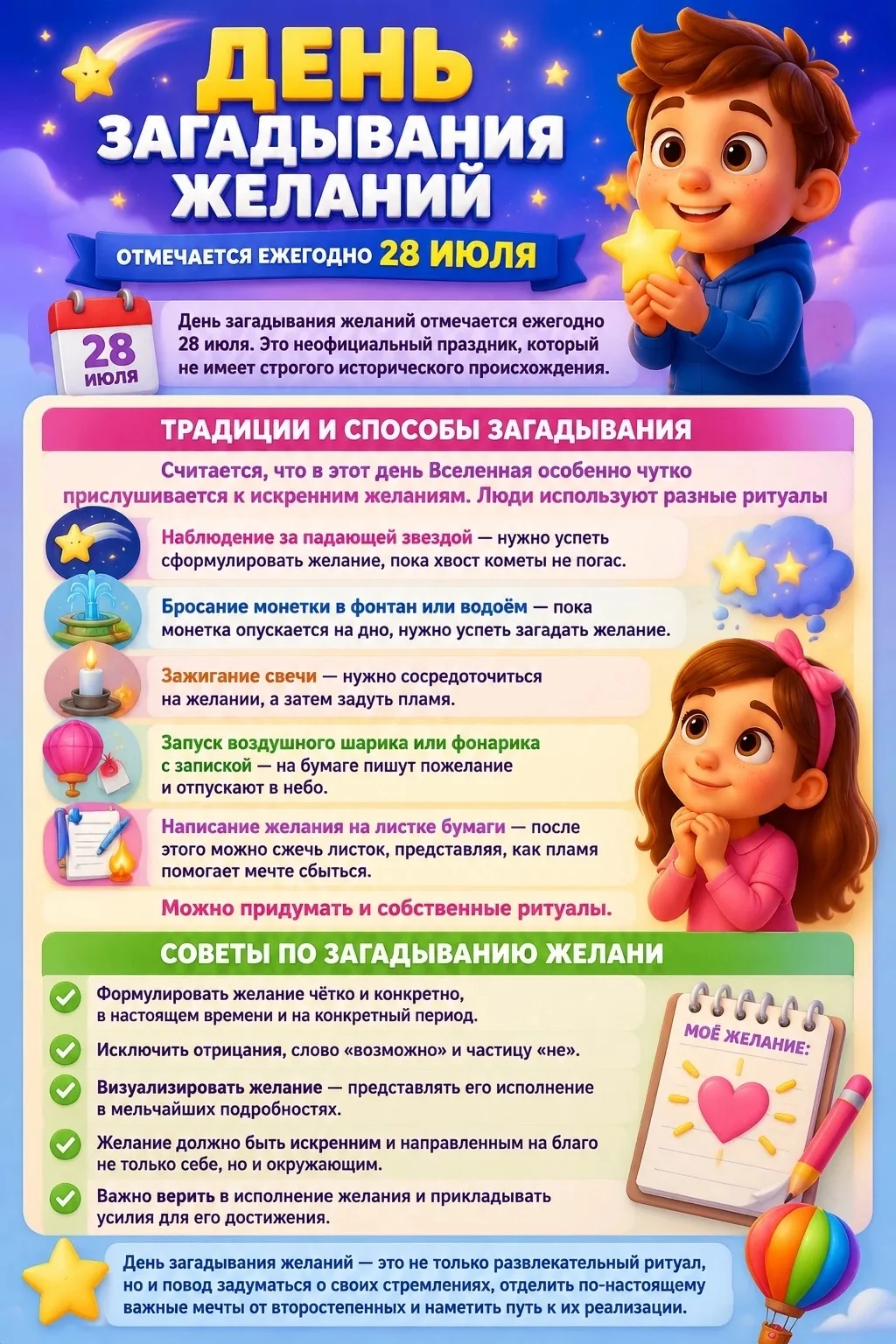 🌟 Сегодня — День загадывания желаний!