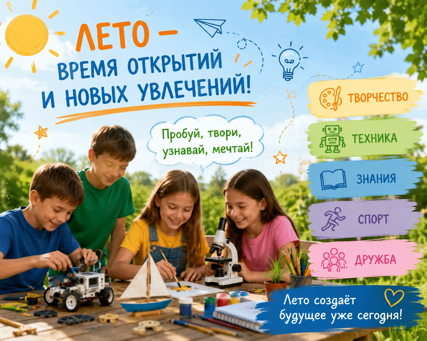 ☀️🌿 Лето — время открытий и новых увлечений!
