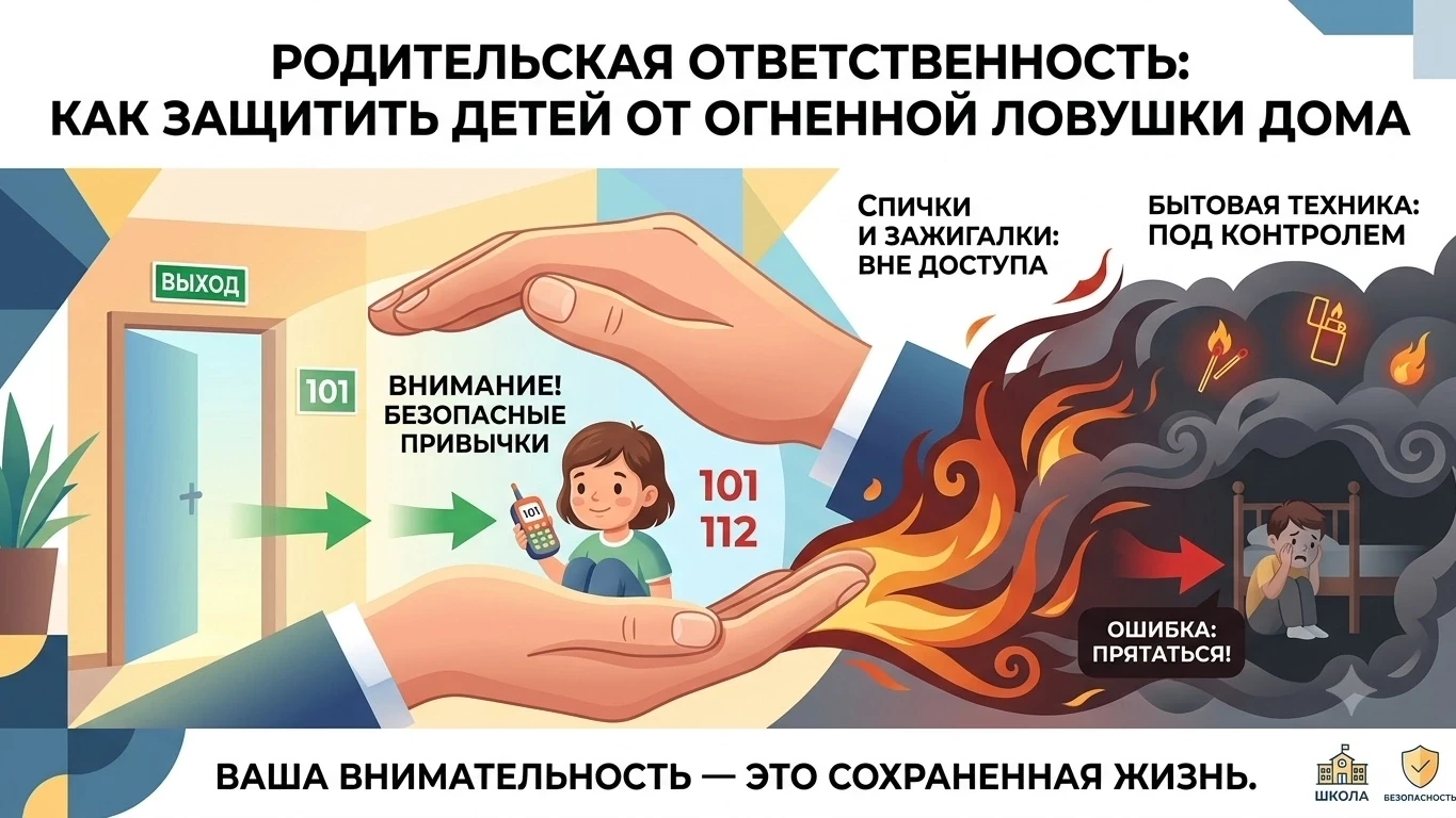 🔥 Родительская ответственность: как защитить детей от огненной ловушки дома