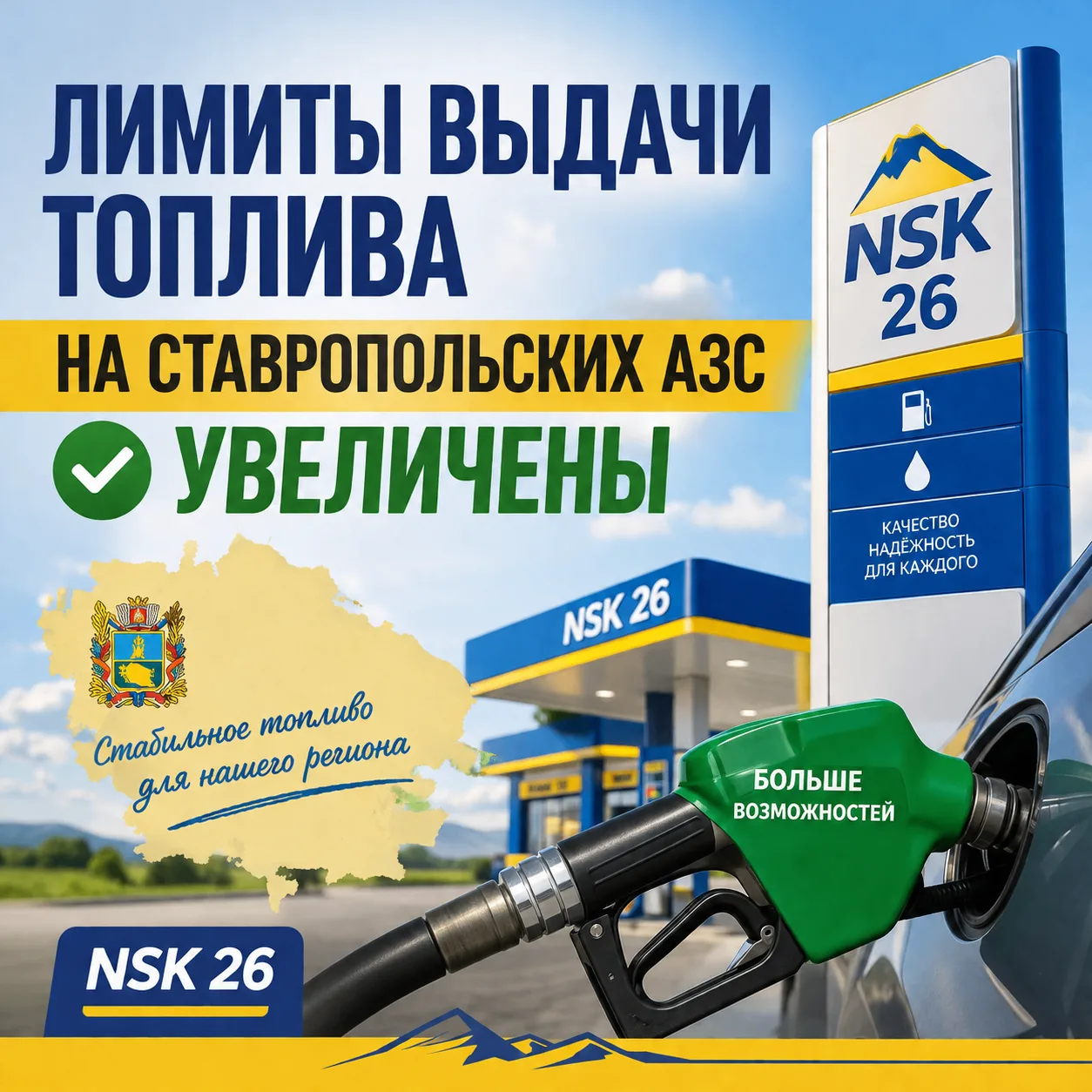 ⛽ Лимиты выдачи топлива на ставропольских АЗС увеличены 
 
На Ставрополье стабилизуются поставки гор