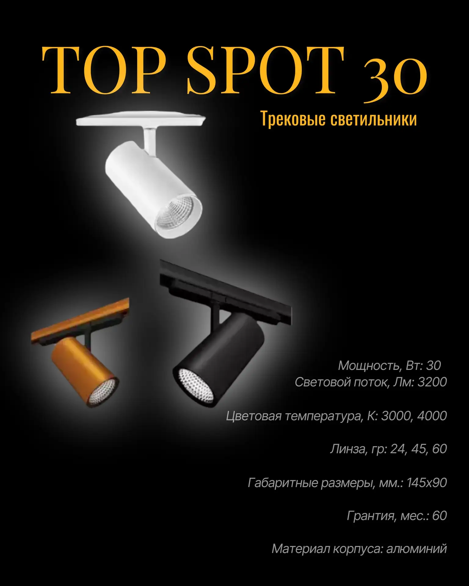 Идеальный свет для вашего проекта: трековые светильники TOP SPOT 30 🔥