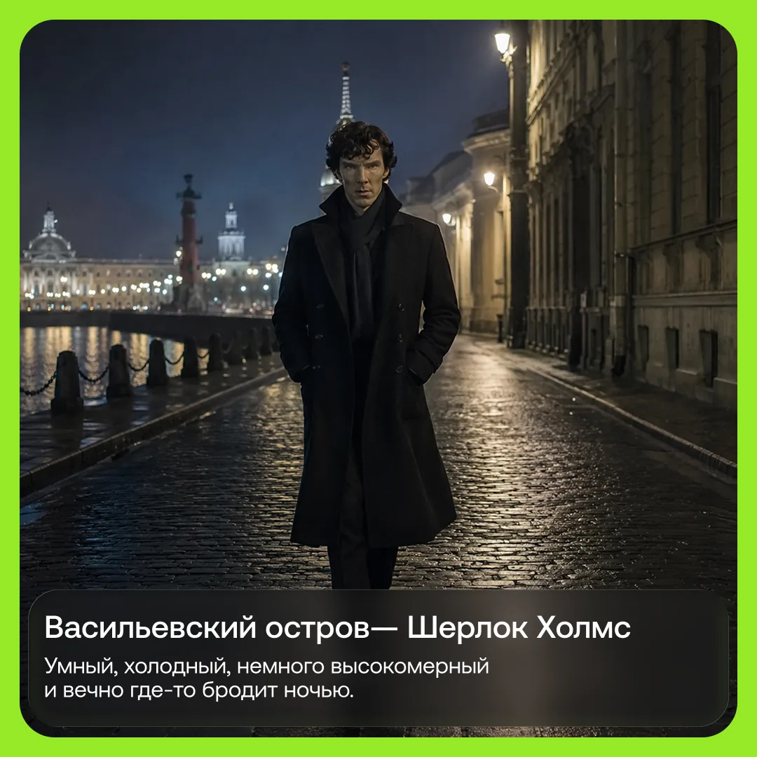 Вы просили — мы сделали 😉

Районы Санкт-Петербурга как персонажи фильмов, сериалов и мультфильмов.
