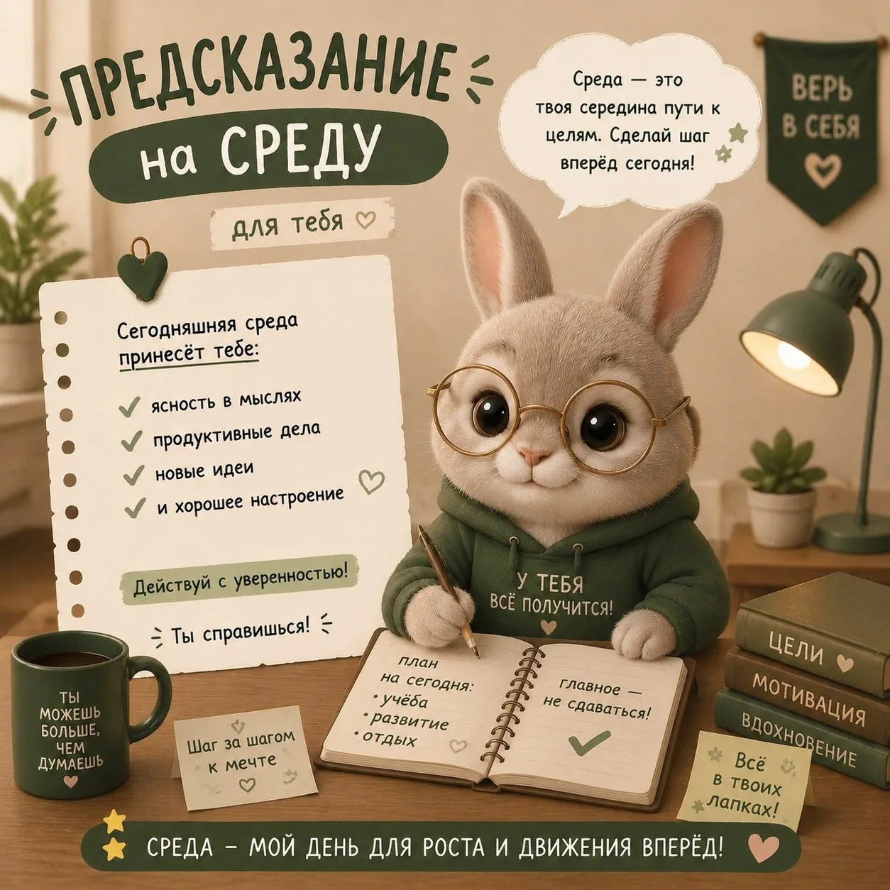 Доброе утро, КГУ! 🤩

👆На картинке — твоё предсказание на день. 

Пусть день станет маленьким толчк