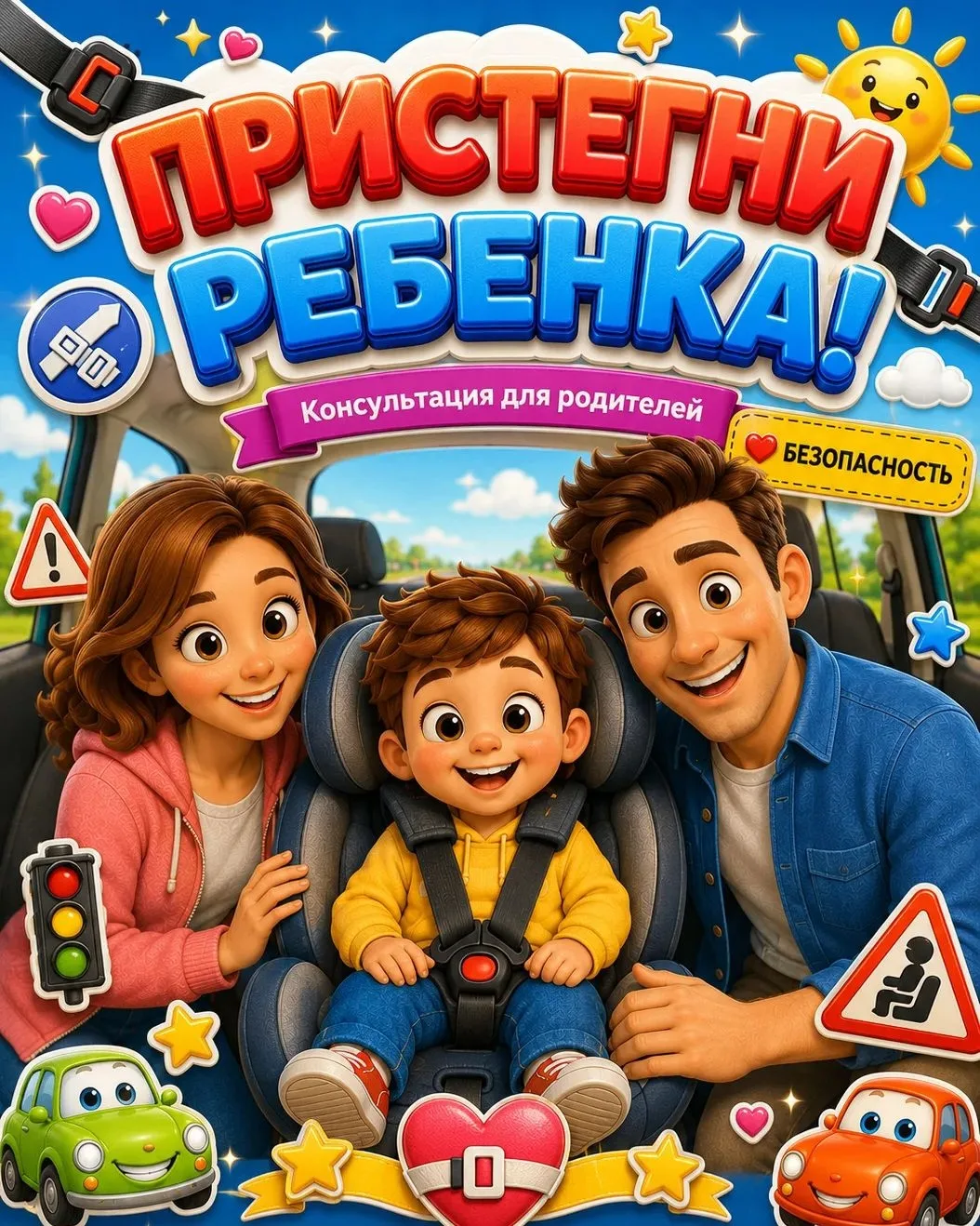 Консультация для родителей «Пристегни ребёнка»