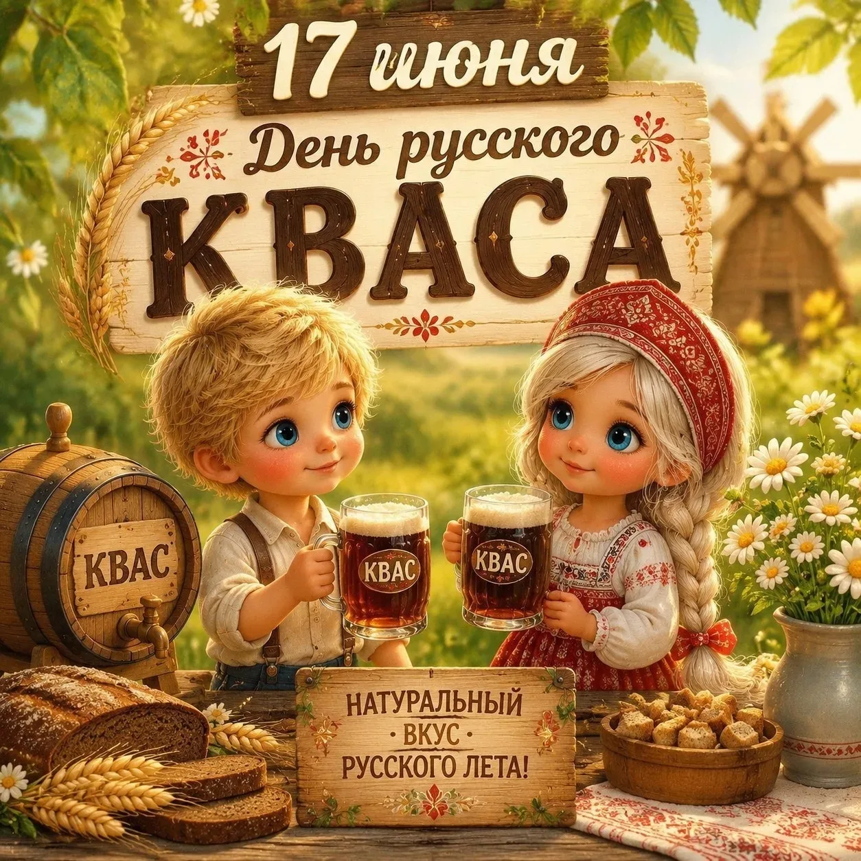 А вы знали, что сегодня День русского кваса? 

Да-да, 17 июня — это официальный повод поднять кружку