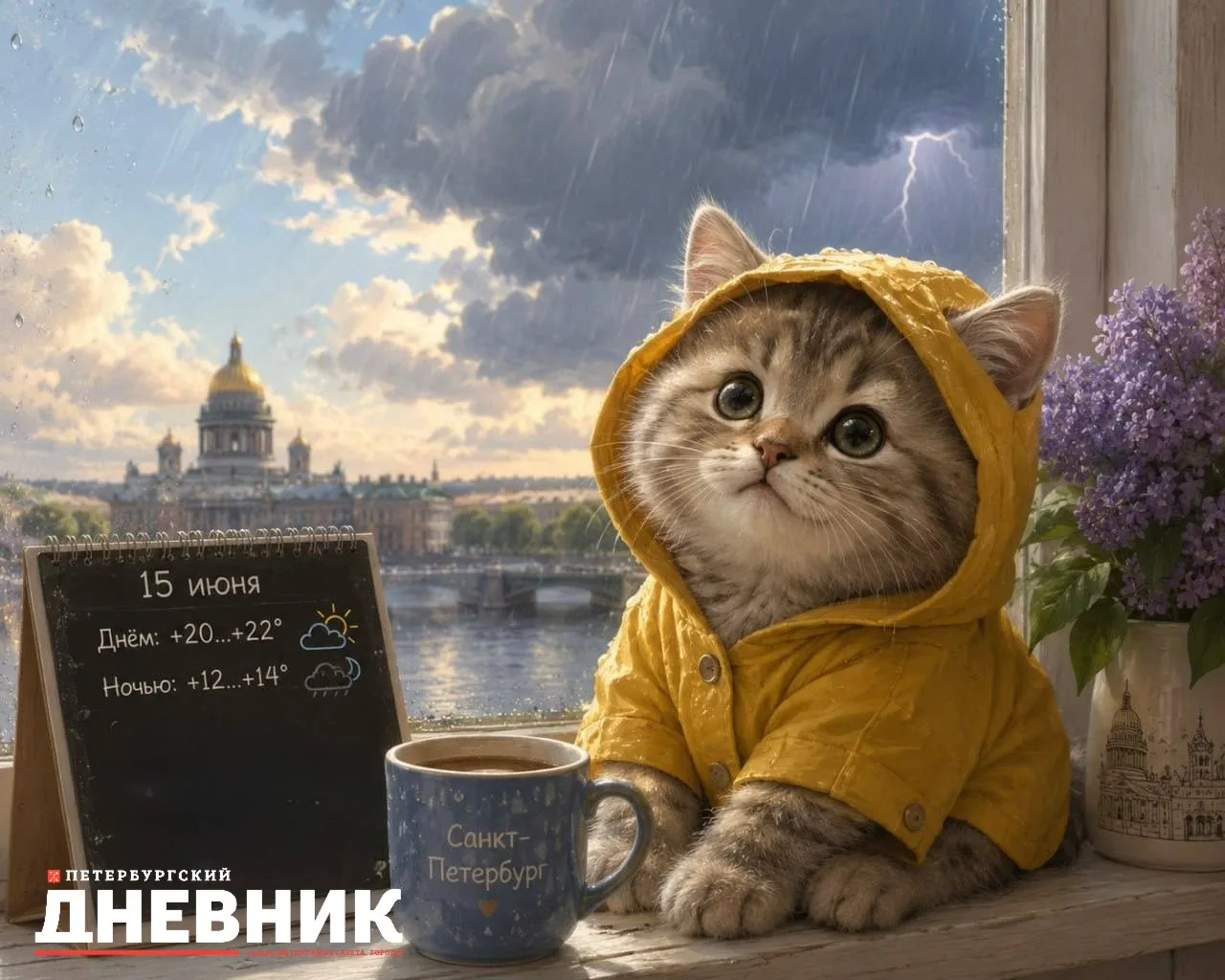 ⛈ Летний контраст

В понедельник, 15 июня, воздух в Северной столице прогреется до +20...+22 градусо