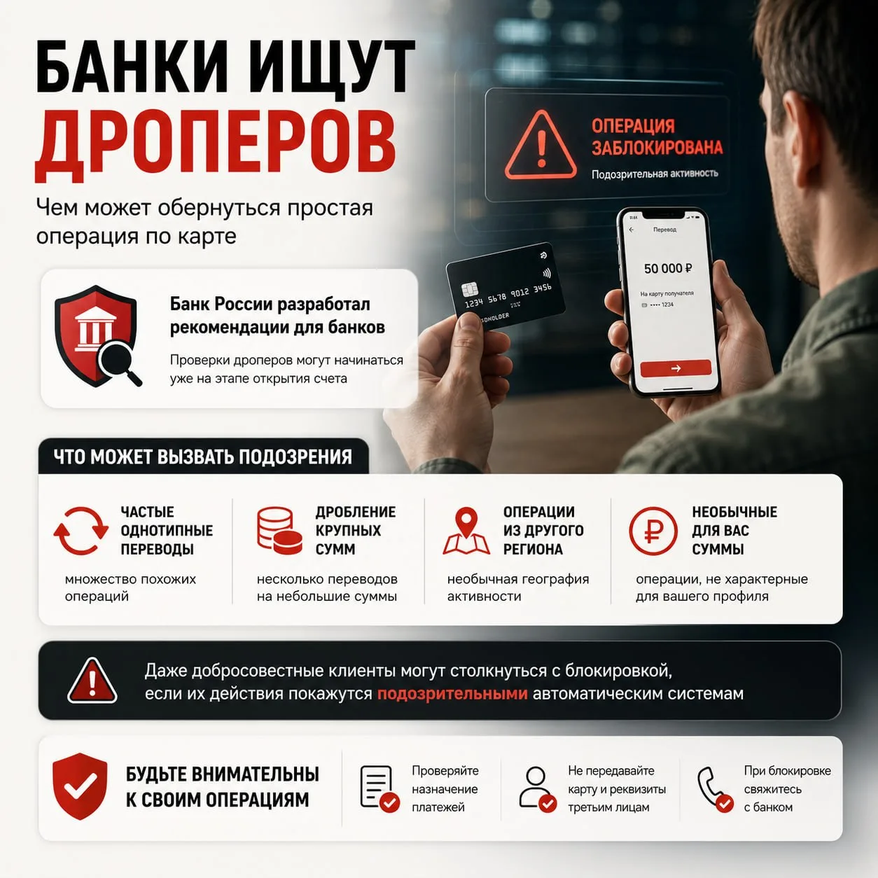 Банки ищут дроперов: чем может обернуться простая операция по карте