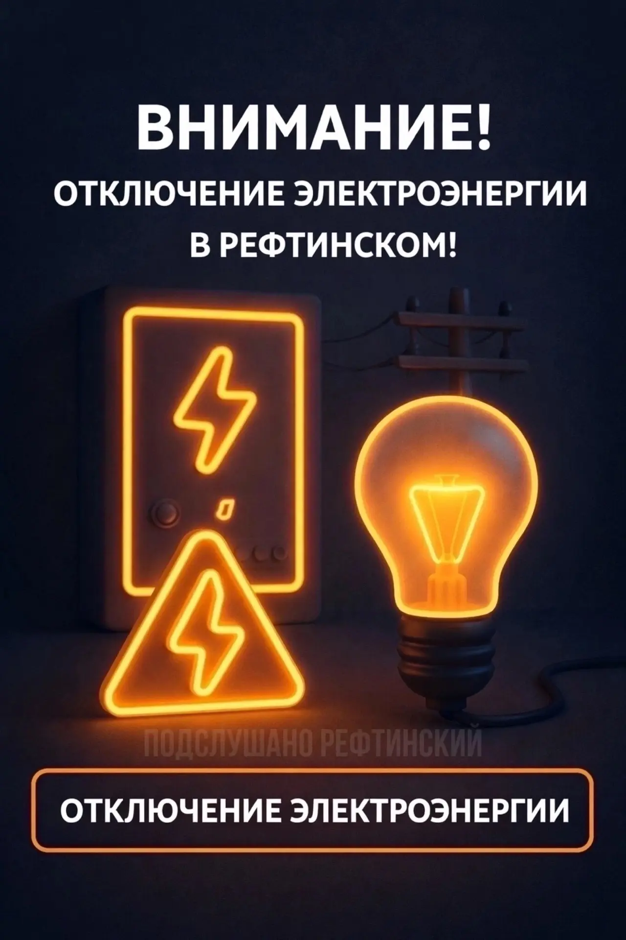 Согласно информации от Асбестовского РКЭС запланировано отключение электроэнергии для текущего ремон