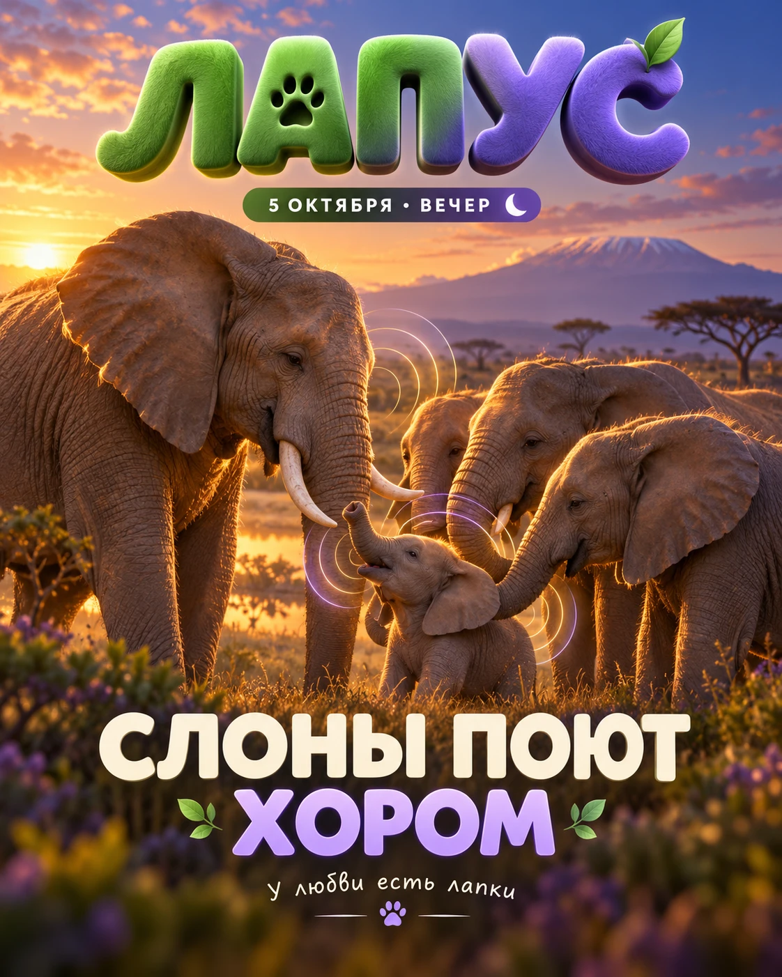 🐘 **Когда слоны «поют» хором**