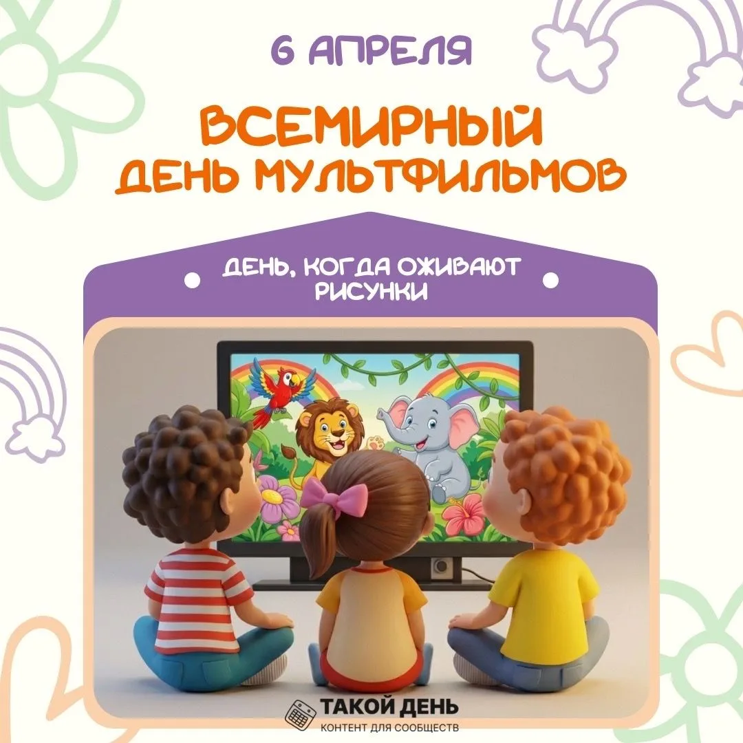 📝 Событие - 6 апреля - Всемирный день мультфильмов 🧚