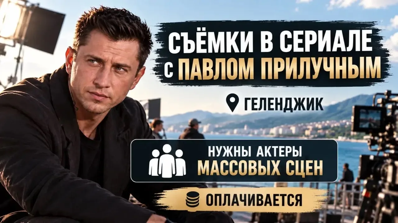 🎬🔥🎥 Для съёмок нового проекта с ПАВЛОМ ПРИЛУЧНЫМ в Геленджике 🎬🔥🎥