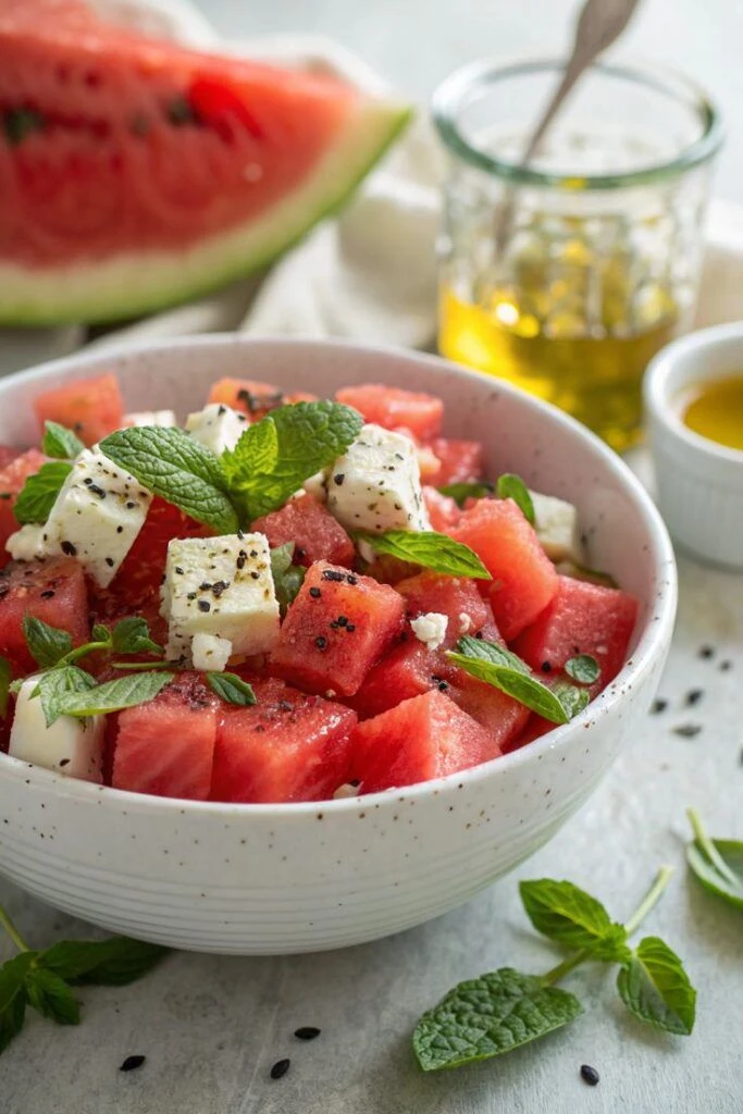 🍉 Летний взрыв вкуса: Салат с арбузом и фетой!

Ловите рецепт идеального летнего перекуса, который 