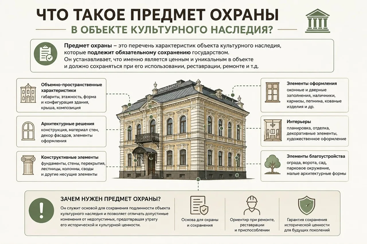 Предмет охраны — это основа для всех работ с объектом культурногонаследия. Любые проект...